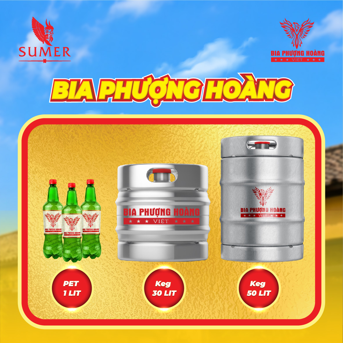 cách bảo quản bia hơi Phượng Hoàng Việt